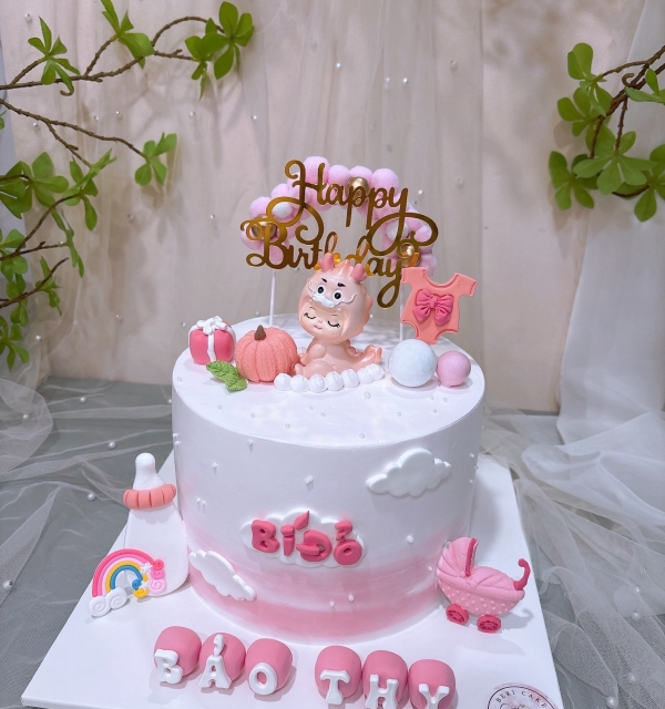 Bánh Kem Trang Trí Phụ Kiện Bé Gái 
