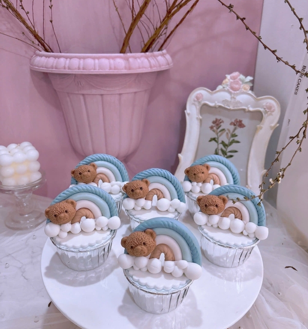 Set Cupcakes-Donuts-Bánh đậu xanh trái cây 