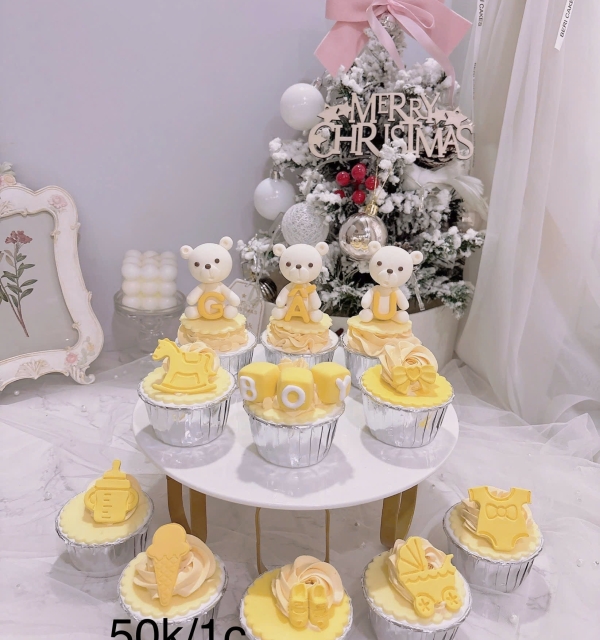 Set Cupcakes-Donuts-Bánh đậu xanh trái cây 