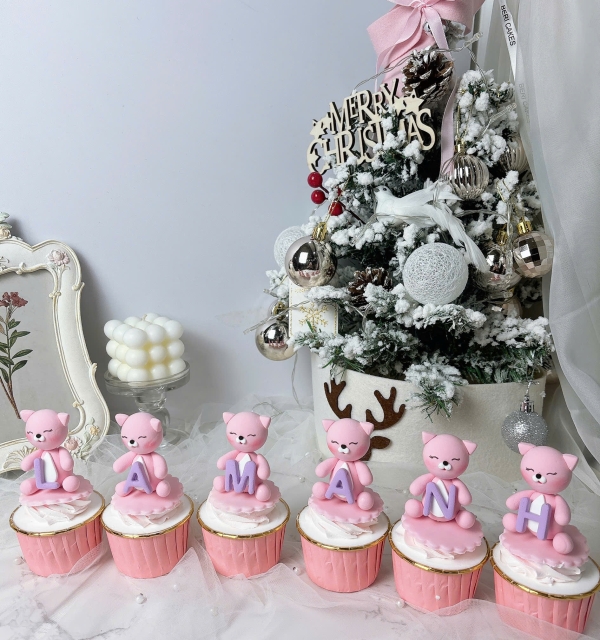 Set Cupcakes-Donuts-Bánh đậu xanh trái cây 