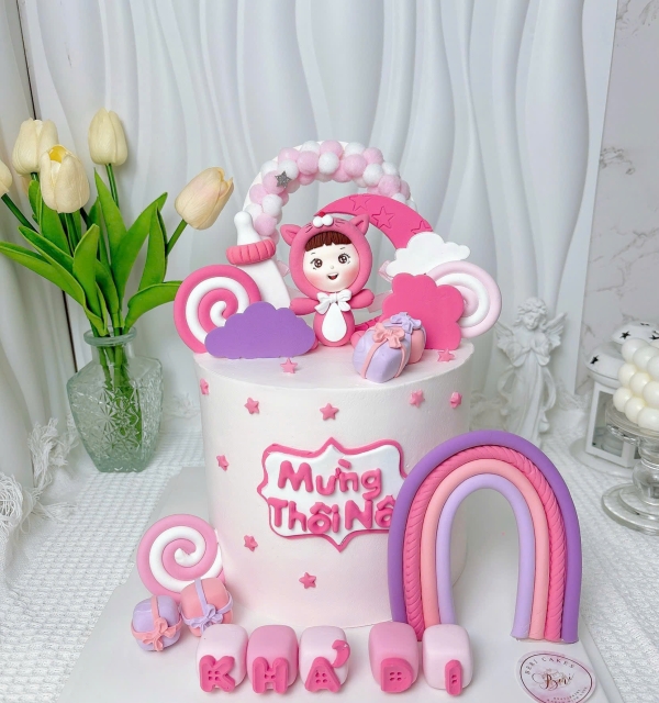Bánh Kem Tạo Hình Bé Gái
