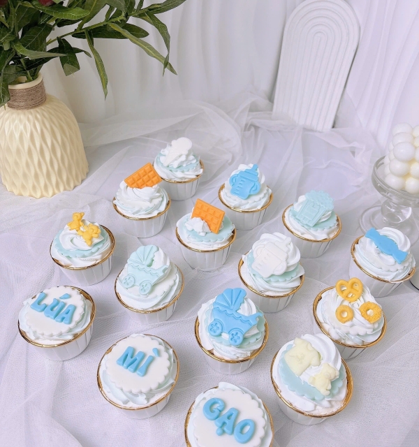 Set Cupcakes-Donuts-Bánh đậu xanh trái cây 