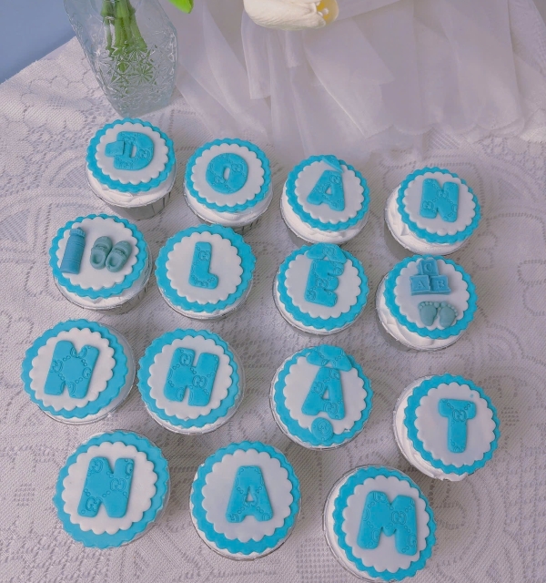 Set Cupcakes-Donuts-Bánh đậu xanh trái cây 
