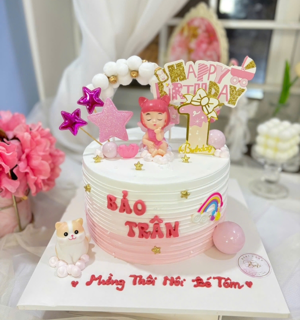 Bánh Kem Trang Trí Phụ Kiện Bé Gái 
