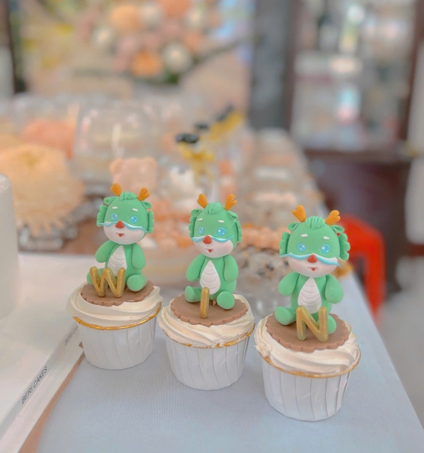 Set Cupcakes-Donuts-Bánh đậu xanh trái cây 