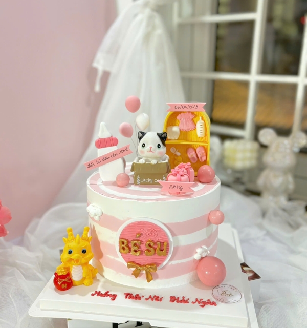 Bánh Kem Trang Trí Phụ Kiện Bé Gái 