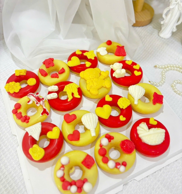 Set Cupcakes-Donuts-Bánh đậu xanh trái cây 