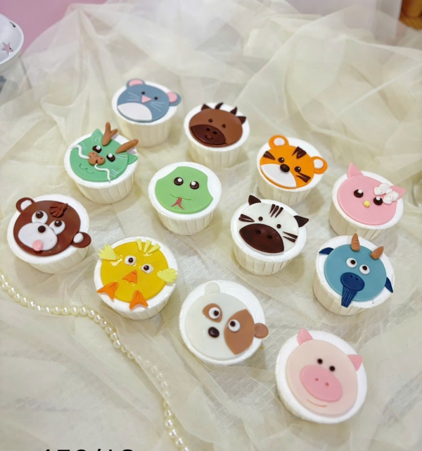 Set Cupcakes-Donuts-Bánh đậu xanh trái cây 