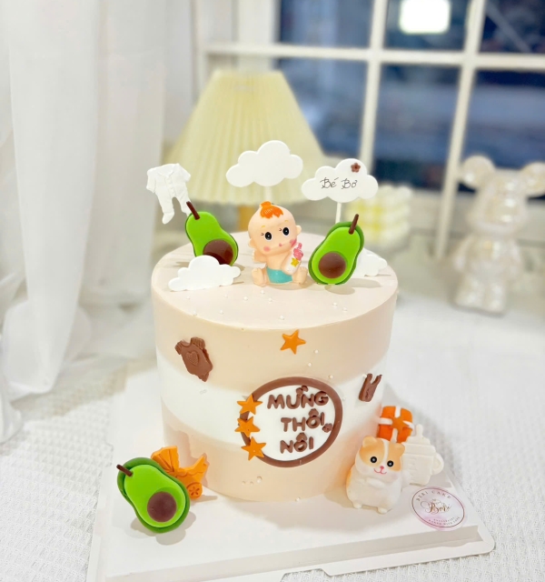 Bánh Kem Trang Trí Phụ Kiện Bé Trai