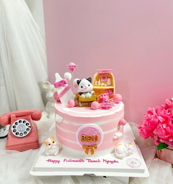 Bánh Kem Trang Trí Phụ Kiện Bé Gái 