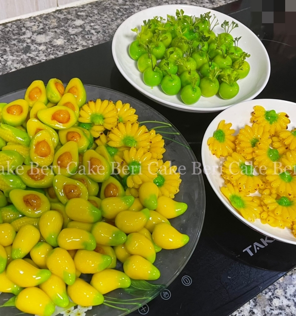 Set Cupcakes-Donuts-Bánh đậu xanh trái cây 