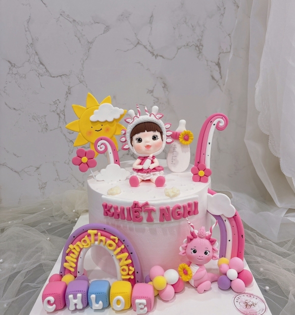 Bánh Kem Tạo Hình Bé Gái